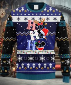 NFL Fans Jacksonville Jaguars HoHoHo Mickey Christmas Ugly Sweater For Men Women