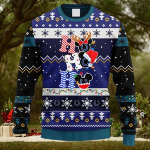 NFL Fans Jacksonville Jaguars HoHoHo Mickey Christmas Ugly Sweater For Men Women