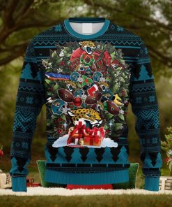 NFL Fans Jacksonville Jaguars Tree Ugly Christmas Fleece Sweater For Men Women