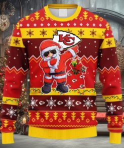 NFL Fans Kansas City Chiefs Dabbing Santa Claus Christmas Ugly Sweater For Men Women