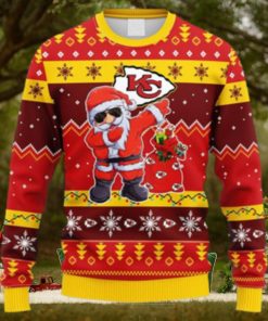 NFL Fans Kansas City Chiefs Dabbing Santa Claus Christmas Ugly Sweater For Men Women