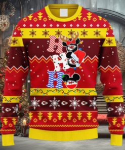 NFL Fans Kansas City Chiefs HoHoHo Mickey Christmas Ugly Sweater For Men Women