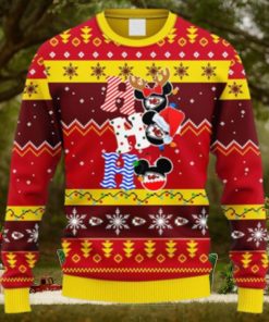 NFL Fans Kansas City Chiefs HoHoHo Mickey Christmas Ugly Sweater For Men Women
