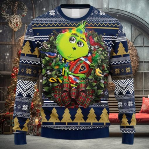 NFL Fans Los Angeles Rams Grinch Hug Christmas Ugly Sweater For Men Women
