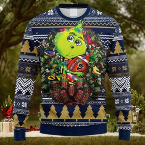 NFL Fans Los Angeles Rams Grinch Hug Christmas Ugly Sweater For Men Women
