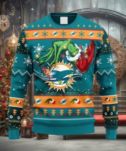 NFL Fans Miami Dolphins Grinch Christmas Ugly Sweater For Men Women
