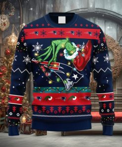 NFL Fans New England Patriots Grinch Christmas Ugly Sweater For Men Women
