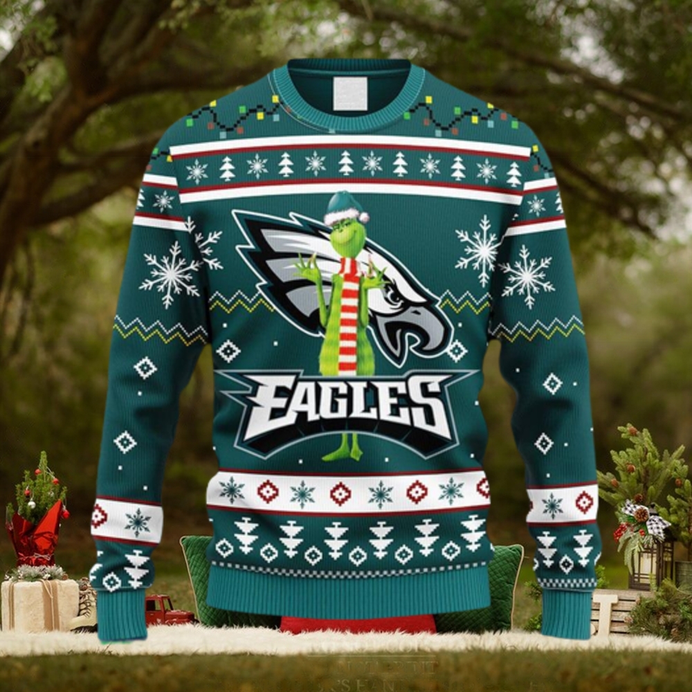 Philadelphia Eagles Fans Reindeers Pattern Ugly Christmas Sweater