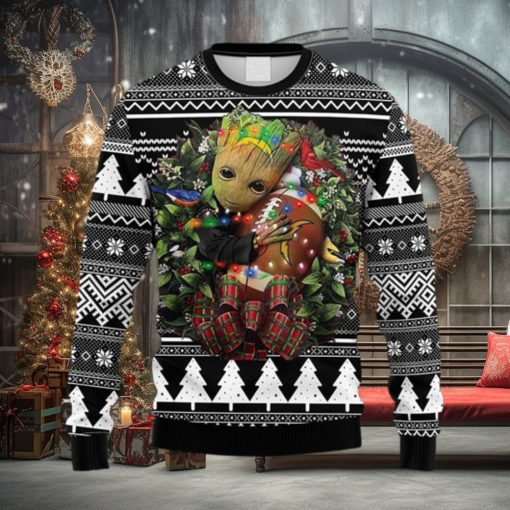 NFL Fans San Diego Chargers Groot Hug Christmas Ugly Sweater For Men Women