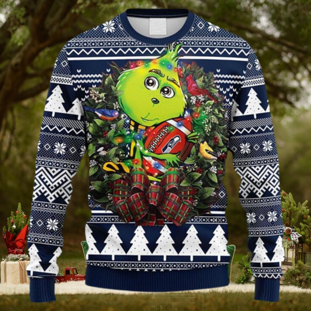 NFL Fans Seattle Seahawks Grinch Hug Christmas Ugly Sweater For Men Women NFL Fans Seattle Seahawks Grinch Hug Christmas Ugly Sweater For Men Women
