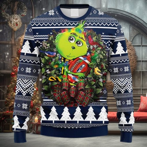 NFL Fans Seattle Seahawks Grinch Hug Christmas Ugly Sweater For Men Women