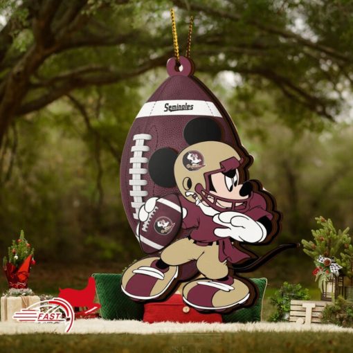 NFL Florida State Seminoles Mickey Mouse Christmas Ornament 2023 Christmas Tree Decorations