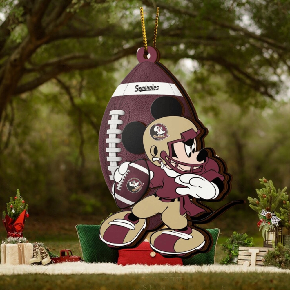 NFL Florida State Seminoles Mickey Mouse Christmas Ornament NFL Florida State Seminoles Mickey Mouse Christmas Ornament