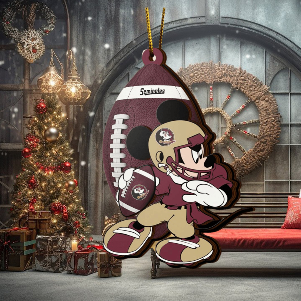 NFL Florida State Seminoles Mickey Mouse Christmas Ornament NFL Florida State Seminoles Mickey Mouse Christmas Ornament