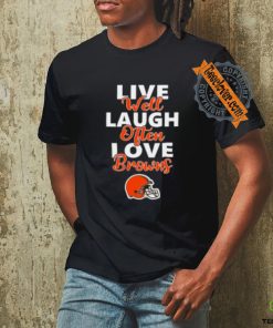 NFL Football Cleveland Browns Live Well Laugh Often Love Shirt