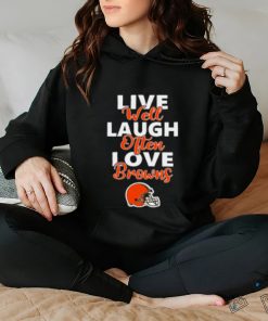 NFL Football Cleveland Browns Live Well Laugh Often Love Shirt