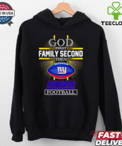 NFL God first family second then New York Giants Football 2025 shirt