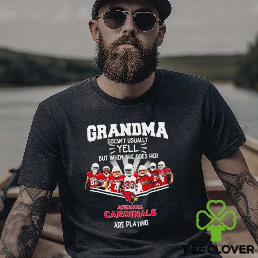 NFL Grandma Doesn’t Usually Yell But When She Does Her Arizona Cardinals Are Playing Football Team signature shirt NFL Grandma Doesn’t Usually Yell But When She Does Her Arizona Cardinals Are Playing Football Team signature shirt