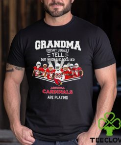 NFL Grandma Doesn’t Usually Yell But When She Does Her Arizona Cardinals Are Playing Football Team signature shirt