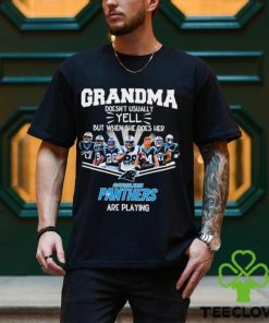 NFL Grandma Doesn’t Usually Yell But When She Does Her Carolina Panthers Are Playing Football Team signature shirt