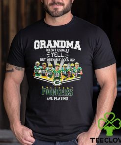NFL Grandma Doesn’t Usually Yell But When She Does Her Green Bay Packers Are Playing Football Team signature shirt