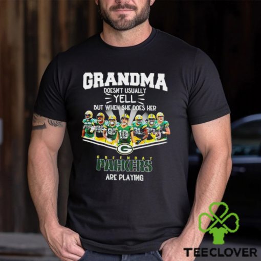 NFL Grandma Doesn’t Usually Yell But When She Does Her Green Bay Packers Are Playing Football Team signature shirt