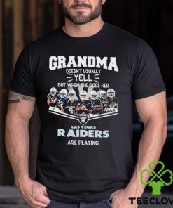 NFL Grandma Doesn’t Usually Yell But When She Does Her Las Vegas Raiders Are Playing Football Team signature shirt