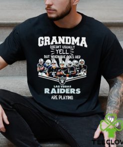 NFL Grandma Doesn’t Usually Yell But When She Does Her Las Vegas Raiders Are Playing Football Team signature shirt