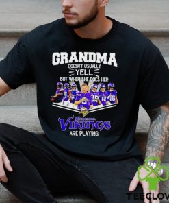 NFL Grandma Doesn’t Usually Yell But When She Does Her Minnesota Vikings Are Playing Football Team signature hoodie, sweater, longsleeve, shirt v-neck, t-shirt