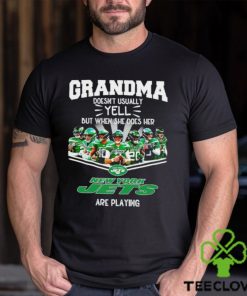 NFL Grandma Doesn’t Usually Yell But When She Does Her New York Jets Are Playing Football Team signature hoodie, sweater, longsleeve, shirt v-neck, t-shirt