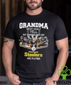 NFL Grandma Doesn’t Usually Yell But When She Does Her Pittsburgh Steelers Are Playing Football Team signature hoodie, sweater, longsleeve, shirt v-neck, t-shirt