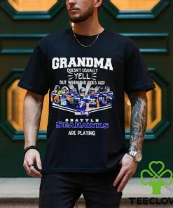 NFL Grandma Doesn’t Usually Yell But When She Does Her Seattle Seahawks Are Playing Football Team signature shirt