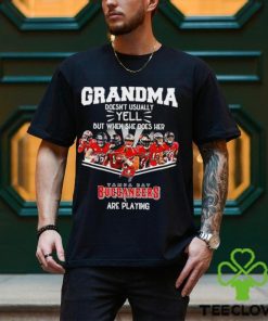 NFL Grandma Doesn’t Usually Yell But When She Does Her Tampa Bay Buccaneers Are Playing Football Team signature shirt