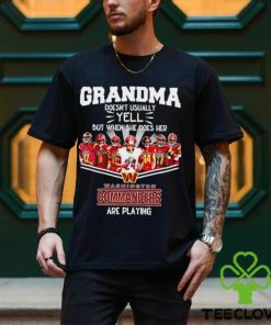 NFL Grandma Doesn’t Usually Yell But When She Does Her Washington Commanders Are Playing Football Team signature shirt