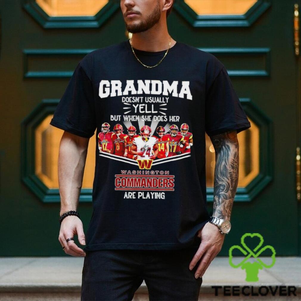NFL Grandma Doesn’t Usually Yell But When She Does Her Washington Commanders Are Playing Football Team signature shirt NFL Grandma Doesn’t Usually Yell But When She Does Her Washington Commanders Are Playing Football Team signature shirt