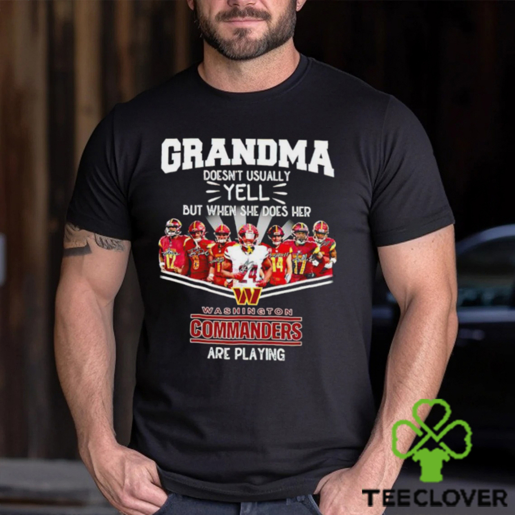 NFL Grandma Doesn’t Usually Yell But When She Does Her Washington Commanders Are Playing Football Team signature shirt NFL Grandma Doesn’t Usually Yell But When She Does Her Washington Commanders Are Playing Football Team signature shirt