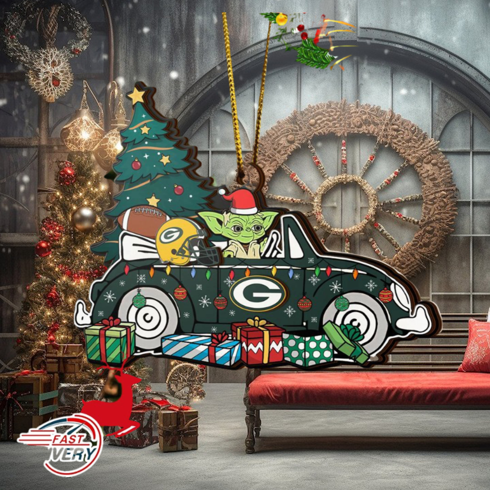 NFL Green Bay Packers And Baby Yoda Christmas Ornament 2023 Christmas Tree Decorations NFL Green Bay Packers And Baby Yoda Christmas Ornament 2023 Christmas Tree Decorations