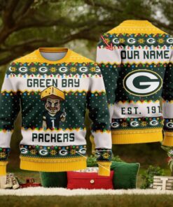 NFL Green Bay Packers Cute Mascot Custom Ugly Christmas Sweater