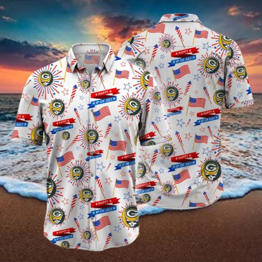 NFL Green Bay Packers Grateful Dead Hawaiian Shirt, Grateful Dead Hawaiian Shirt