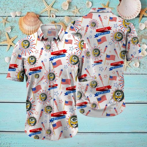 NFL Green Bay Packers Grateful Dead Hawaiian Shirt, Grateful Dead Hawaiian Shirt