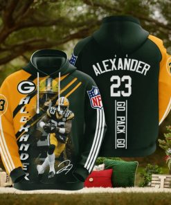 NFL Green Bay Packers Jaire Alexander Dark Green Gold Pullover Hoodie