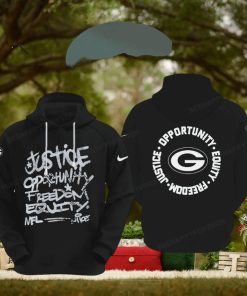 NFL Green Bay Packers Justice Opportunity Equity Freedom Hoodie