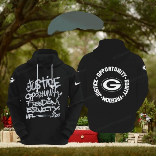 NFL Green Bay Packers Justice Opportunity Equity Freedom Hoodie
