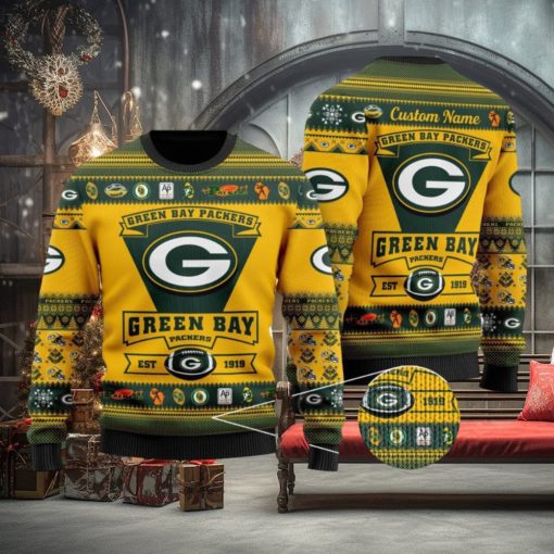 NFL Green Bay Packers Logo New Style Personalized Knitted 3D Sweater