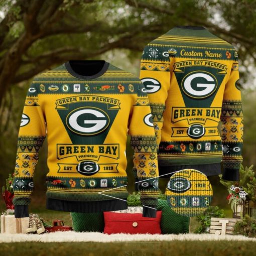 NFL Green Bay Packers Logo New Style Personalized Knitted 3D Sweater