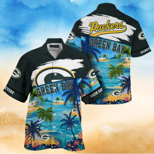 NFL Green Bay Packers Palm Tree Hot Summer Hawaiian Shirt Gifts Sport Fans