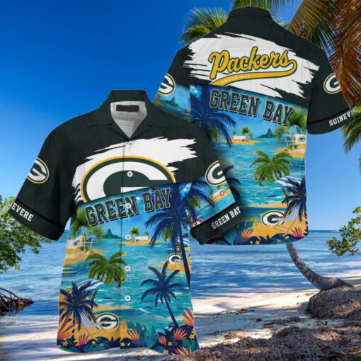 NFL Green Bay Packers Palm Tree Hot Summer Hawaiian Shirt Gifts Sport Fans
