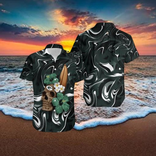 NFL Green Bay Packers Skull Halloween Embrace Game Day Island Hawaiian Shirt