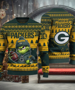 NFL Green Bay Packers The Grinch Ugly Christmas Sweater