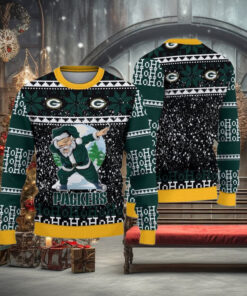 NFL Green Bay Packers Ugly Sweater Printed Christmas Santa Claus Ho Ho Ho Show Team Spirit
